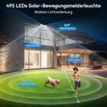 TECKNET 495 LED Solarleuchte mit Bewegungsmelder – 300° Aussenstrahler für Garten & Terrasse – Bild 6