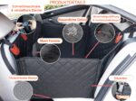 Paw Jamboree Autositzbedeckung für grosse Hunde – Sichere Hängematte mit Hartboden für Rücksitz – Bild 2