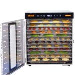 VEVOR Dörrautomat 1000 W mit 10 Edelstahl-Tabletts – 360° Heissluft für gleichmässiges Trocknen – Bild 9