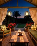 FabStyl Solar Hängeleuchte Boho-Design – 2er Set mit Fernbedienung & Timer für Garten – Bild 7