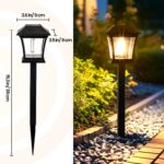 GIGALUMI 8er Set Solarleuchten für Außen – Warmweisse LED Gartenbeleuchtung mit Bewegungsmelder – Bild 4