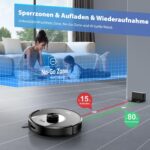 Tikom L8000 Pro Saugroboter mit Wischfunktion – 6000Pa LiDAR Navigation für Tierhaare – Bild 5