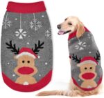 FWLWTWSS Weihnachts-Hundepullover mit Rollkragen – Warme Strickware für kleine & mittlere Hunde