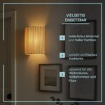 Lightbox Wandleuchte Seegras 26x23 cm – Dimmbare Design-Leuchte für stilvollen Wohnraum – Bild 6