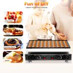 BraveeFly Poffertjes Maker 50 Löcher – Profi-Pfannkuchen Automat mit Temperaturregler – Bild 6