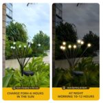 Jsdoin Solar Firefly Gartenlicht 4er Set – Wasserdichte Gartendekorationleuchten für Aussen – Bild 4