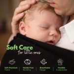 ELDOMA Babytragetuch Schwarz – Ergonomische Babytrage ab Geburt bis 15 kg – Bild 7