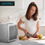 Arendo Edelstahl Dörrautomat 8-fach – 500 W Dehydrator mit Temperaturregler & 24h Timer – Bild 2