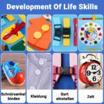 RunHero Busy Board Montessori Filzbuch – 20+ Lernaktivitäten für Kinder ab 3 Jahren – Bild 5