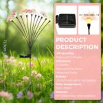 PATIOPIA Solar-Blumenleuchten 6er Set – Warmweiss Gartenlichter mit 60 LEDs für Terrasse & Wege – Bild 2