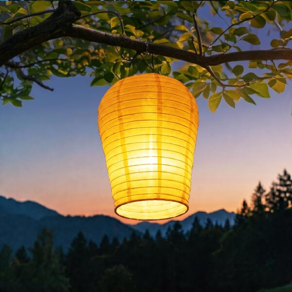 iShabao Solar Gartenlaterne 30cm – Kongming-Laterne mit LED-Flammeneffekt für Garten & Terrasse