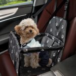 Flagest Hundeautositz für kleine Hunde bis 10 kg – Faltbar mit Sicherheitsgurt