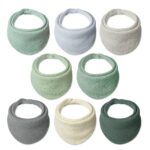 lulumoon Baby Lätzchen 8er-Set – 4-lagiges Musselin Halstuch für 0–36 Monate