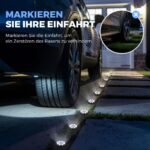 Solpex 10er Set Solar Bodenleuchten mit 8 LED – IP65 Gartenbeleuchtung für Aussen – Bild 6