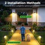 LOTMOS 3er Set Solarstrahler mit 72 LEDs – IP67 Aussenleuchte mit 3 Helligkeitsmodi für Garten – Bild 5