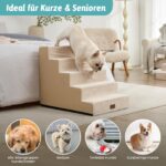 COZY KISS 5-Stufen Hundetreppe 60cm – Gelenkschonendes Haustierambulanzmöbel für kleine Hunde – Bild 7