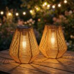 Pearlstar Boho Solar Lampions 2er-Pack Handgeflochten – Hängend/Stehend, IP44 Wasserdicht – Bild 9