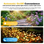 A.bigwhale Solar Glühwürmchen 4er Set mit 8 LEDs – Gartendeko mit 2 Modi für Außen – Bild 2
