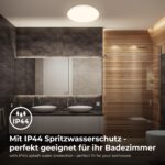 B.K.Licht LED Deckenleuchte mit Bewegungsmelder – Badlampe mit Spritzwasserschutz IP44 – Bild 4