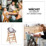 hauck Alpha+ Hochstuhl Newborn Set mit Deluxe Bouncer – 4in1 Mitwachsender Holzhochstuhl ab Geburt bis 90 kg – Bild 10