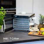 VITA5 Dörrautomat 7 Etagen 650W mit Temperatursteuerung – Obst, Fleisch & Kräuter – Bild 3