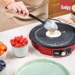 Gadgy Crêpes Maker 30cm mit Antihaftplatte – Elektrischer Crêpes Maker mit Teigverteiler – Bild 2