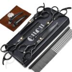 CIICII 7 Zoll Hundeschere Profi-Set – 10-teilige Fellschere mit Effilierschere für Hunde & Katzen – Bild 9