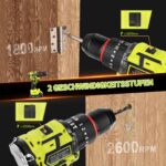 VOERJIA 21V Akkuschrauber-Set mit Schlagbohrfunktion – 65 Nm, 2 Akkus & 46-teiliges Zubehör – Bild 4