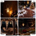 pearlstar Vintage Solar-Hängelaterne Kupfer – Warmweisses LED-Licht für Garten & Terrasse – Bild 2