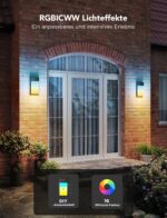 Govee Outdoor Wandleuchte RGBIC 1500lm – Smart Aussenbeleuchtung IP65 für Veranda & Balkon – Bild 2