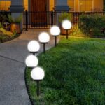 6er Set Solar Kugelleuchten LED Kaltweiss – Wasserdichte Gartenleuchten für Aussen – Bild 7