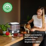 YOER VitaSave FD01S Dörrautomat Edelstahl – 450W Dehydrator mit 6 Ebenen & Timer – Bild 8