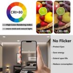LED Einbaustrahler 230V 3W Flach – IP44 Deckenspots für Bad & Küche | 4er Set Silber Warmweiss – Bild 7