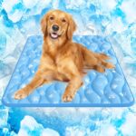 Rywell Kühlmatte Hund 110x80 cm – Selbstkühlend mit Farbwechsel & Feuchtigkeitsableitung