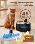 VKIMISS Katzenbrunnen 3.2L Kabellos mit Bewegungsmelder – Intelligenter Wasserspender für Katzen – Bild 3
