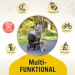 Hundefreund Joggingleine mit Bauchgurt Schwarz – Freihandleine für Hunde bis 70 kg – Bild 4
