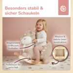Bieco Plüsch Schaukeltier Reh 60 cm – Schaukel mit Sicherheitsgurt für Babys ab 9 Monaten – Bild 4