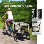 tectake® Hundeanhänger 2-in-1 – Fahrradanhänger & Jogger bis 40 kg mit Sicherheitszubehör – Bild 4
