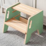 WINGYZ Tritthocker Kinder 2 Stufen aus Holz – Sicherer Kinderhocker mit verstellbarer Höhe