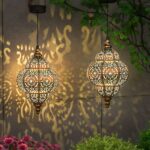 Lifeel Marokkanische Solarlaterne – Hängende Gartendekoration mit LED & Lichtsensor – Bild 4