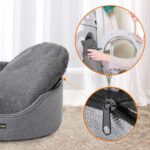 Feandrea Hundebett 92x72 cm mit Wendekissen – Komfortables Hundesofa mit Anti-Rutsch – Bild 4