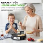 NutriChef Crepes Maker 32 cm mit abnehmbarer Wendeplatte – Profi-Crepes-Maker für zuhause – Bild 2