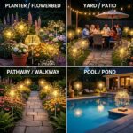 Joycome Solar-Feuerwerksleuchten 2er Set mit 120 LED – Flexible Gartenbeleuchtung für Außen – Bild 2