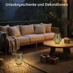JOYCREATOR Solarlaterne 2er-Set Türkis – Marokkanische Gartenleuchten IP65 wasserdicht – Bild 9