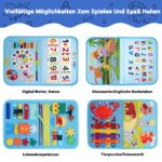 RunHero Busy Board Montessori Filzbuch – 20+ Lernaktivitäten für Kinder ab 3 Jahren – Bild 4
