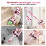 Dzaki Akku Staubsauger 50.000 Pa, 55 Min. Laufzeit – Kabellos mit Anti-Tangle & LED für Tierhaare – Bild 8