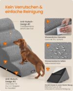 Feandrea Hundetreppe 4 Stufen mit sanfter Neigung – rutschfest & wasserdicht für kleine Hunde – Bild 5