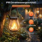 Macchiatto Solar Flammenlaterne 2er Set – IP65 Wasserdicht mit realistischem Flammeneffekt – Bild 6