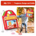 hahaland Bauernhof Busy Book ab 1 Jahr – 15-in-1 Montessori Lernspielzeug – Bild 3