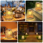 KagoLing 2er Set Vintage Solar Laternen – IP65 Wasserdicht für Garten & Balkon – Bild 7